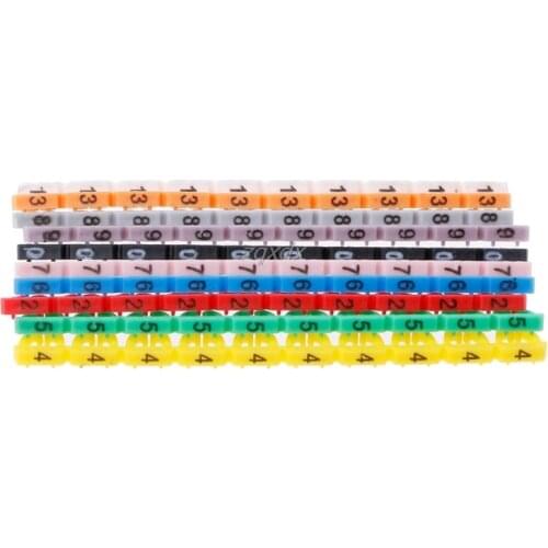 100pcs/lot Label Mark RJ45 RJ11 RJ12 Color Numeric Cable New Network Tool Whosale&Dropship
