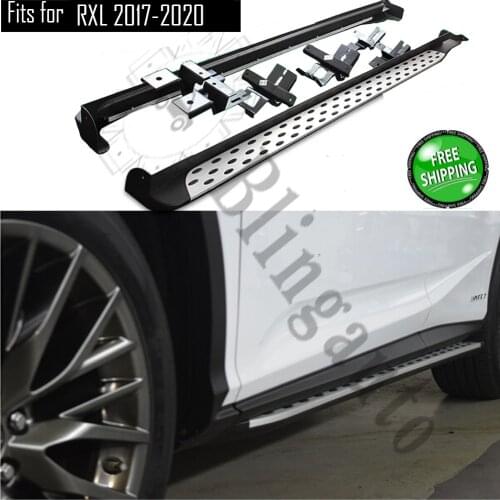 Fits for L exus RX350L RX450HL F SPORT 2017-2020 2Pcs left right running board side steps nerf bar car pedal side stairs