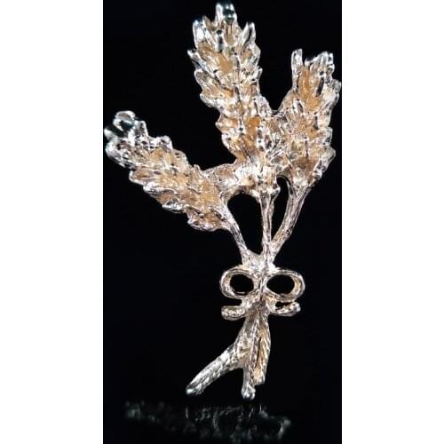 2019New 50Pcs Wheat leaves alloy button for DIY Alloy bridal headdress leaves ancient style jewelry hair accessories HZ455