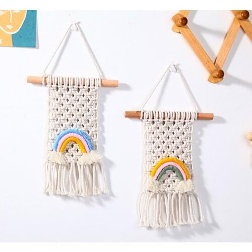 2021 Woven Wall Hanging Boho Chic Bohemian Room Geometric Tapestry Art Beautiful Apartment Dorm Room Decoration