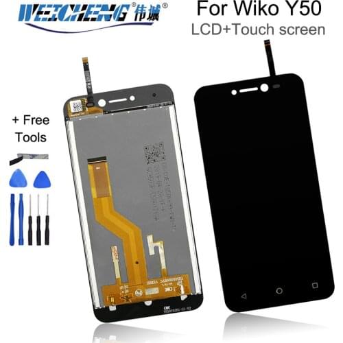 5.5" Black For Wiko Y 50 Y50 LCD Display+Touch Screen Digitizer Assembly Replacement For Wiko y50 lcd+Tools
