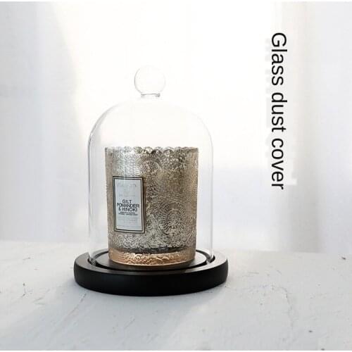 Fragrance Candle Special Glass Dust Cover Living Room Tabletop Transparent Display Decoration Simple and Romantic Art Decoration