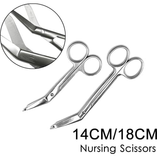 Stainless Steel Nursing Scissor Bandage Gauze Scissors 14/18cm for Medical Home Use Paramedic Trauma Scissors First Aid Tools