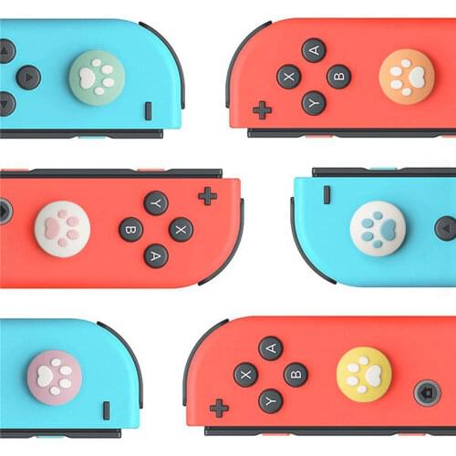 Cute Cat Paw Claw Thumb Stick Grip Cap Joystick Cover for Nintend Switch Lite NS Joy-Con Controller Gamepad Thumbstick Case