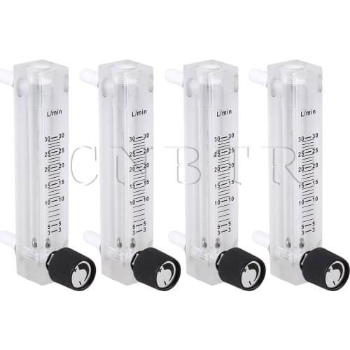 CNBTR 4 Pieces Acrylic LZQ-7 Gas Flow Meter 3-30LPM for Detecting Oxygen Air