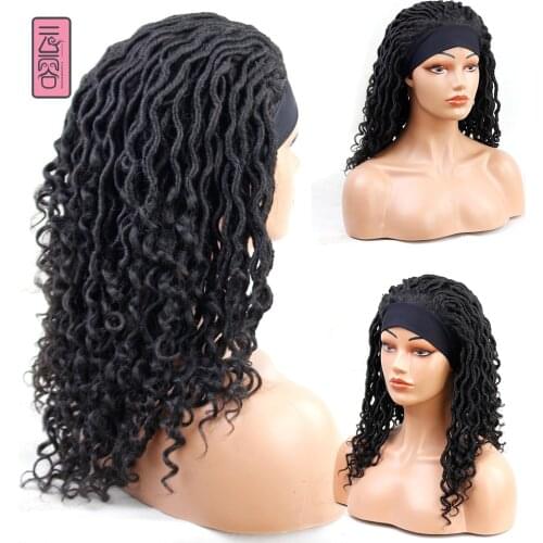 YunRong Gypsy Crochet Wig Dreadlock Hair For African Black Woman Soft Faux Curly Ends Locs Handmade Braid Twist Wigs