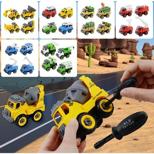 Childrens DIY Toy Cars Take Apart Toys for Boys and Girls with screwdriver Best Gift for Kids Mini Detachable Various Toy Cars
