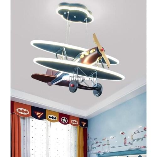 Children Cartoon Air Plane Kids Pendant Light Baby Boys Girls Children Kids Room Light Bedroom Lamp Nursery Decorative Lighting