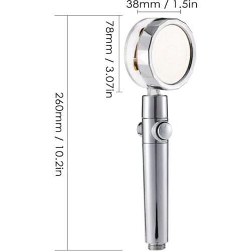 E5BE Multifunctional Wall-mounted Shower Turbo Shower Head 360 Degree Pressurized Shower Head Removable Handheld Shower