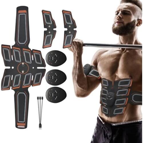 Eletric Abdominal Muscle Stimulator Belt exerciser EMS Fitness Equipment 8-pack abdominal muscles Trainer Massager 2021 Hot