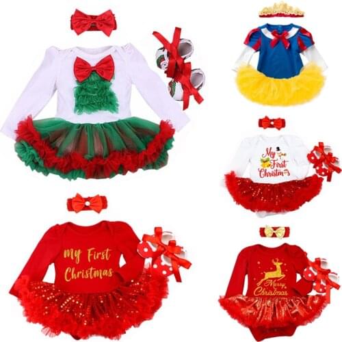 Baby Girls Clothes Newborn Princess Romper Dresses For Baby first 1st Year Birthday Dress Christmas Carnival Costume Infant Set