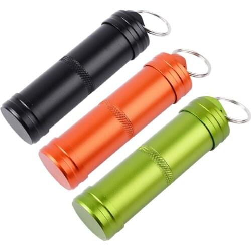 Container Outdoor Dry Bottle Holder Storage Camp Medicine Match CNC Capsule Survival Seal Trunk EDC Waterproof Hike Box Dropping