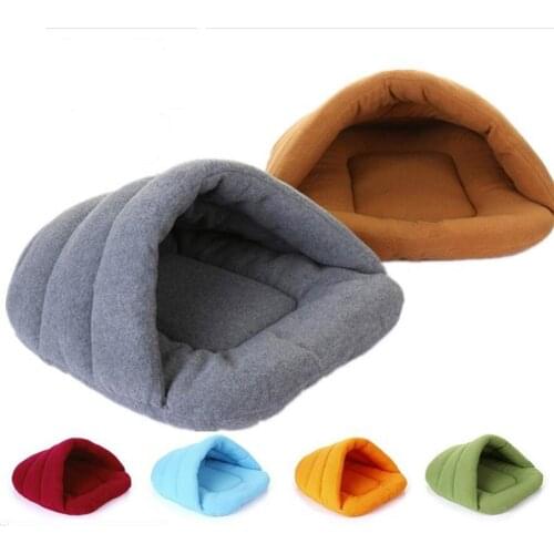 Hot sales pet house pet dog cat sleeping bag fleece warm pet dog bed dog house pet product puppy warm ben assorted colors supply