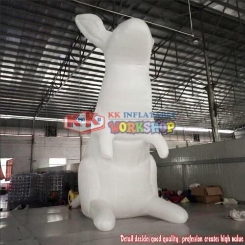 Inflatable LED Giant Advertising Colorful Rabbit Hare Lighting White Rabbit