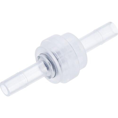 Uxcell Non Return Check Valves 1/4 Inch Dia. One Way Inline Hose Connector for Water Tank Pump EPDM Plastic Translucent 4pcs