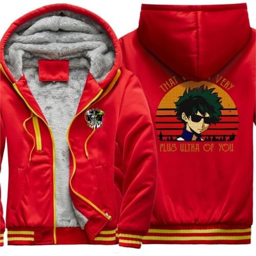 My hero Academy Mens 2020 New Thicken Jackets Clothing Leisure Korean Style Tracksuits Streetwear Tops Zipper moletom masculino