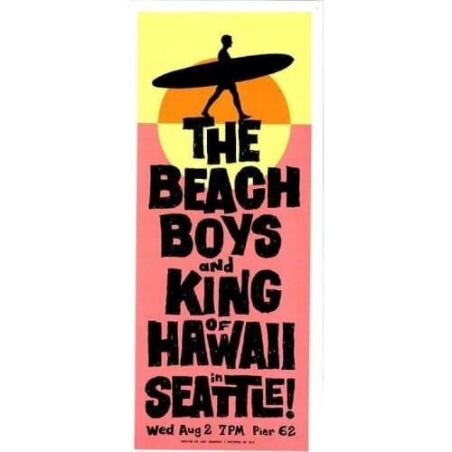 The Beach Boys King Of Hawaii CONCERT METAL TIN SIGN POSTER WALL PLAQUE