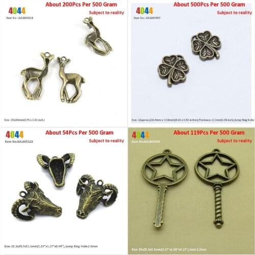 Jewelry Making Charms Wholesale Suppliers Sika Deer Fawn Lucky Clover Leaf Sheep Goat Head Magic Star Stick Cabochon Fra