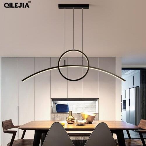 Pendant Lights Gold Black color LED Hanging Lamp For Kitchen Dining Room Nordic Living Room Loft pendant light support 110V 220V