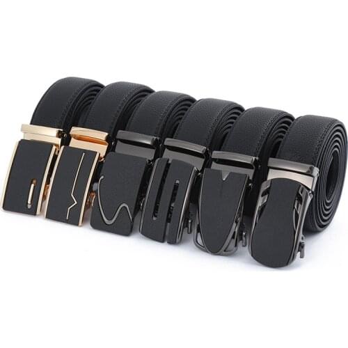 Famous Brand Belt Mens Quality Leather Belt Mens Alloy Automatic Buckle Large Size Business Mens Casual Formal Belt