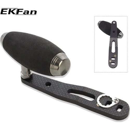 EKFan 8*5 Double HolesT-shaped Carbon Fiber Fishing Handle Rocker For Trolling Wheel Fishing wheel accessories