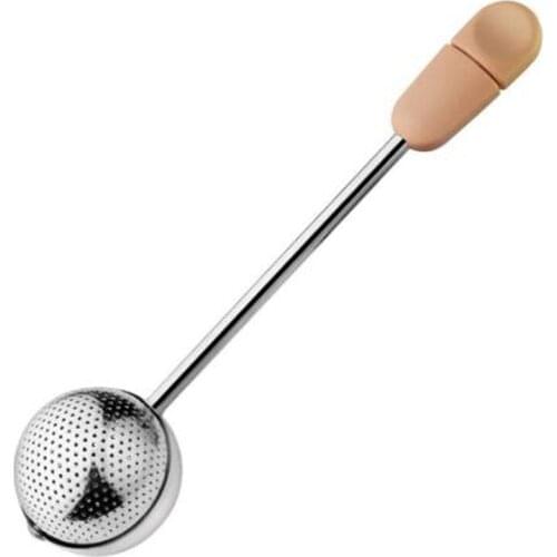 Stainless Steel Fine Mesh Tea Infuser Strainer Mesh Tea Ball Filter Handle Strainer 360 Rotation Infuser Filter