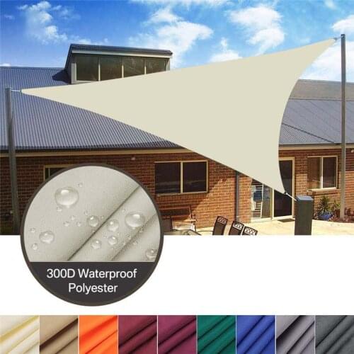 2x2x2M Garden Yard Awnings Triangular Shade Sail Waterproof Garden Terrace Canopy Beach Car Awning Sunshade Cloth Summer