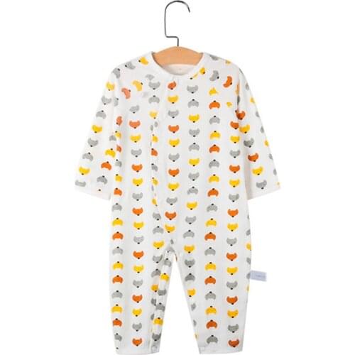 Spring newborn baby cotton baby clothes for men and women jumpsuits thin paragraph long-sleeved clothes