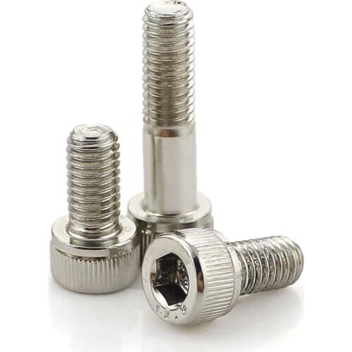 5/10/20Pcs DIN912 Full/Half Thread Cap Cup Allen Head Bolt Socket Hexagon Screw M5 M6 M8 12.9 Grade Nickel Plated Length 6-100mm