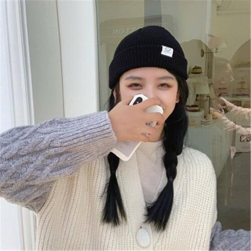 Knitted Hats for Women Skullcap Men Beanie Hat Winter Retro Brimless Baggy Melon Cap Cuff Docker Fisherman Beanies Hats For Men
