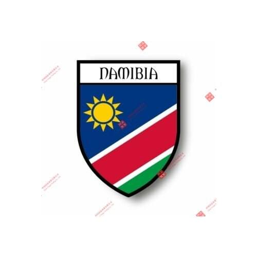 Funny Racing Stickers Decal Souvenir Vinyl Car Shield City Flag World Crest Namibia Racing Helmet Laptop Stickers