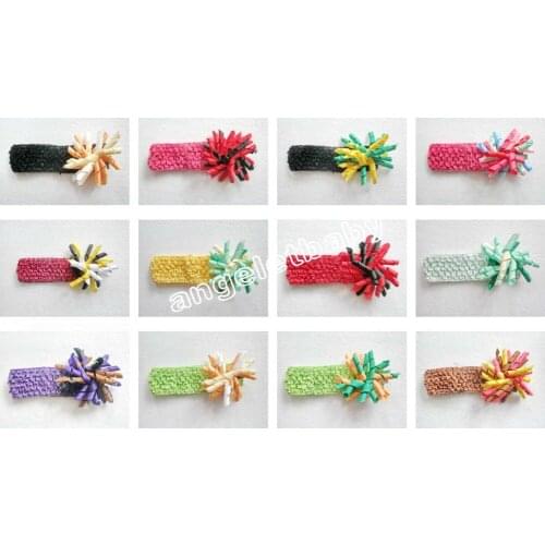 Korker Hair clip bows Waffle Crochet headband girl corker hair bands Christening Woven headband 20pcs PD011