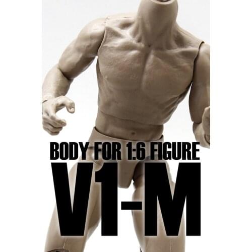V-1M Model 1/6 Scale Nude Muscular Body V1-M Male Action Figure Doll Toy Fit HT Hot Toy Head Sculpt Collectible Toys In Stock