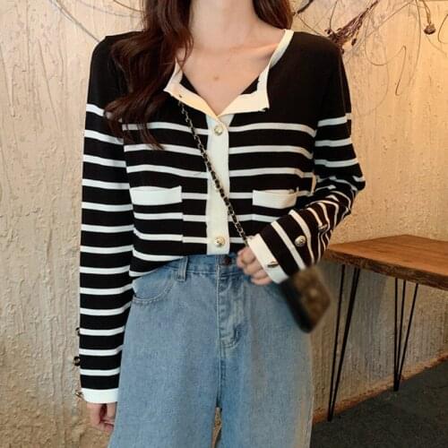 Women O-neck Cardigan Short Knitted Sweaters Fashion Sleeve Sun Protection Tops with Pockets