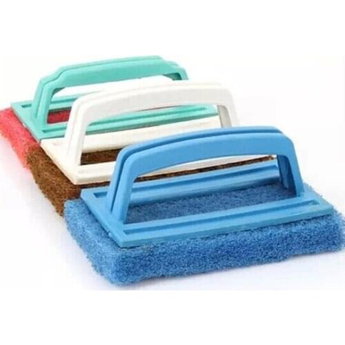 1PC Kitchen Bathroom Basin Bathtub Window Glass Super Scrubber Cleaner Handle Sponge Cleaning Brush Magic Window Cleaner OK 0165