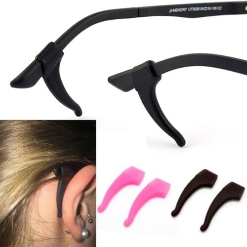 10Pairs/Lot Soft Silicone Anti-slip Holder For Glasses Accessories Ear Hook Sport Eyeglass Temple Tip Sports Lock Grip Holders