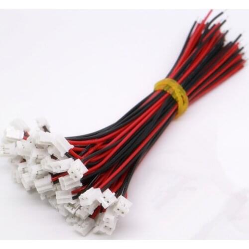 100 SETS Mini Micro JST-PH 2-Pin Connector plug with Wires Cables 150MM