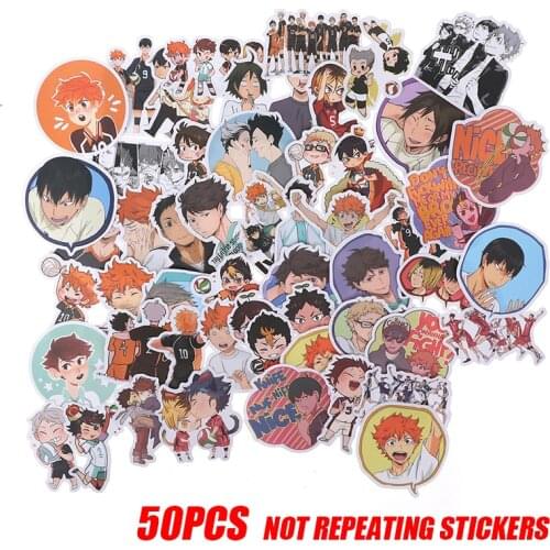 50pcs Haikyuu!! Graffiti Stickers Volleyball Japanese Anime For Suitcase Laptop Luggage Motorcycle Phone Skateboard Car