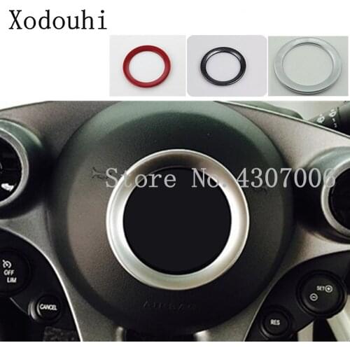 Car Styling Trim Lamp Frame Stick Style Cover Steering Wheel Interior Kit Trim For Benz Smart Fortwo 2015 2016 2017 2018 2019