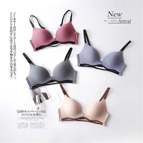 No Wire Brassiere A B Cup Underwear Seamless Bras For Women Push Up Bra Sexy Bra Three Quarters 3/4 Cup Lingerie Thin Soft Sexy