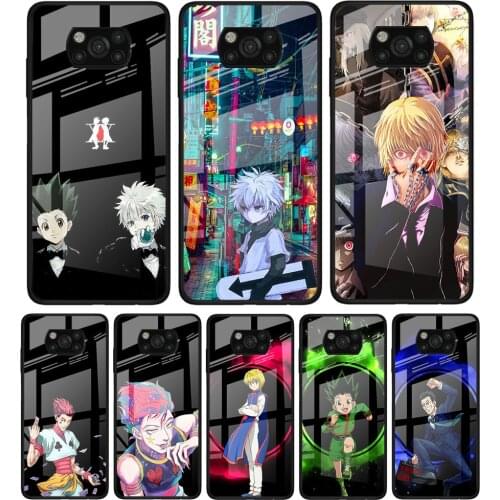 Anime Hunter X Hunter for Xiaomi Poco X3 NFC F3 M2 F3 F2 X2 X3 Pro Redmi Note 8 9 10 Pro 8T 9T 9S Tempered Glass Phone Case