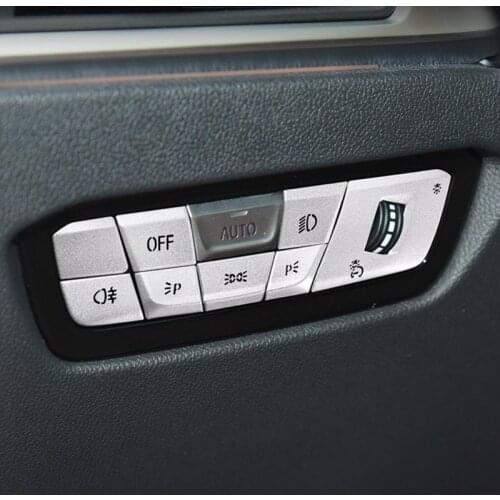 For BMW 3 Series G20 G28 20-21 Aluminum alloy Headlight Switch Buttons Decoration Sequins Frame Covers Stickers Car Accessories