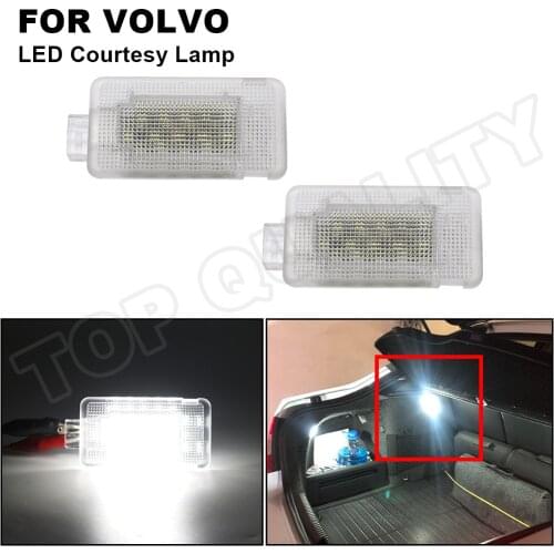 For Volvo S60 S60L C70 V70 XC S80 C30 XC90 LED Luggage Compartment Trunk Cargo Area Boot Lights Interior Footwell Door Lamp