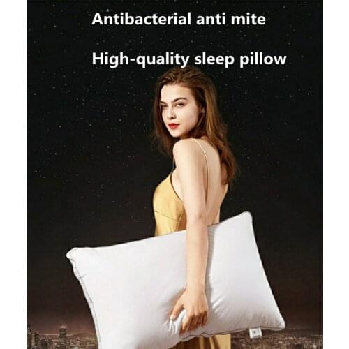 Home Textile Pillow Cotton Antibacterial Pillow Core for Adult Home Neck Protection Pillow Core for Single Student Dormitory