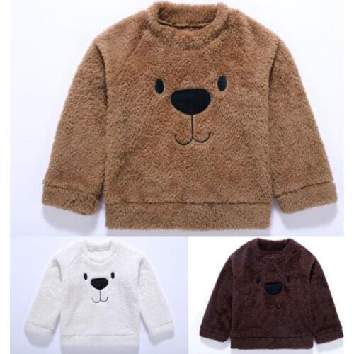 Emmabbay 2019 Toddler Kid Baby Boy Cartoon Bear Party Tops Warm Blouse Jumper Winter Autumn Clothes 1-5T