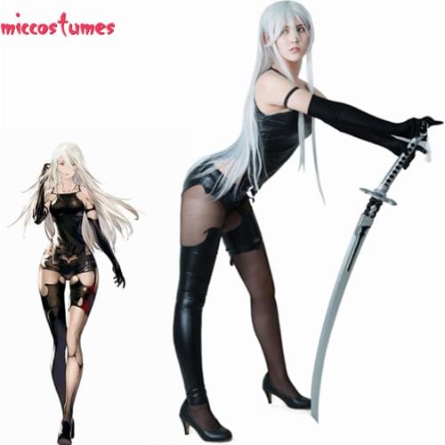 Nier Automata YoRHa Type A No.2 Cosplay Costume Bodysuit Stockings Gloves