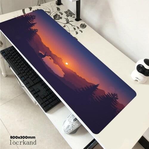 90x40cm Deak Mat Mousepad for Deep forest firewatch Laptop Gamer Mousepad Gaming Mouse Pad Large Locking Edge Keyboard