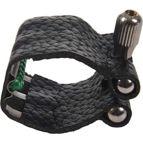 Leather Mark Nozzle Lock Ligature with Straightener for Alto Tenor Standard Saxophone