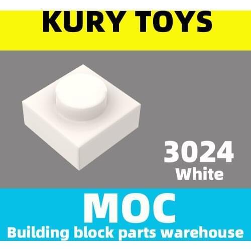 Kury Toys DIY MOC For 3024 100pcs Building block parts For Plate 1 x 1 For toy brick