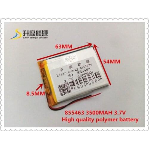 Best battery brand 3.7V polymer battery built- 855463 Universal 3500MAH lithium batteries